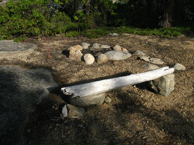 Campsite sits South of where Summit City Creek is accessable from the route